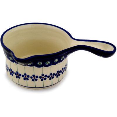 Polish Pottery 10 oz Gravy Boat Flowering Peacock