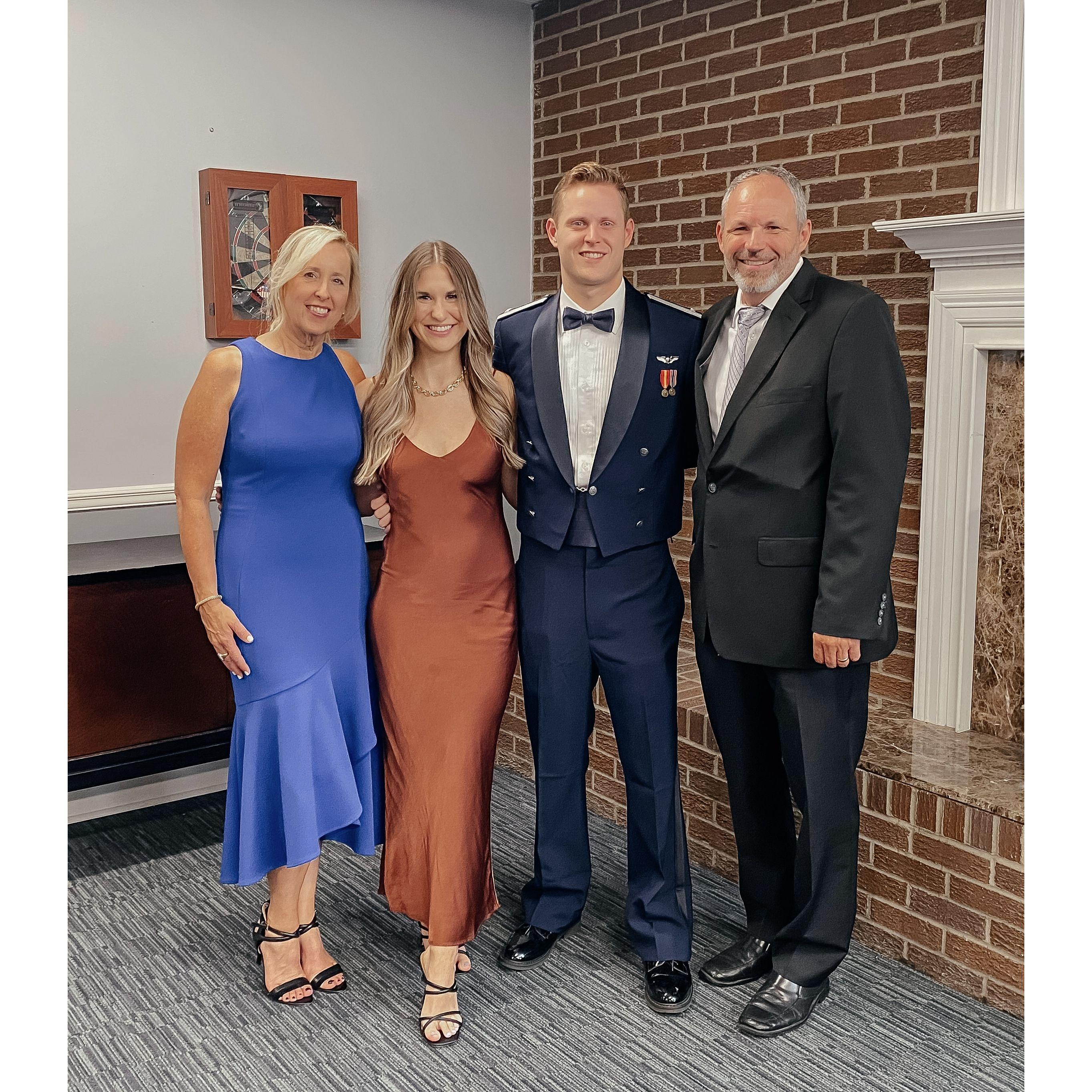 With Bryce's family at graduation from pilot training