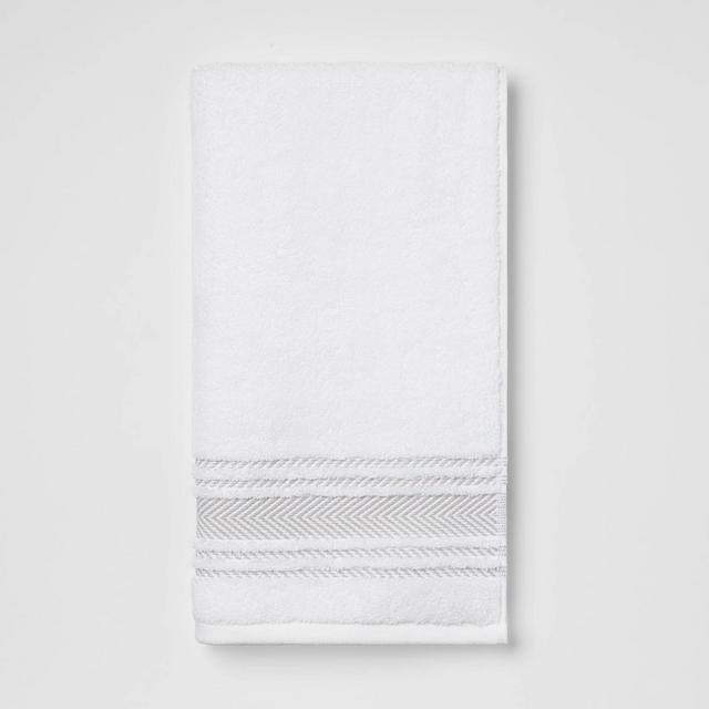 Performance Hand Towel Light Gray Stripe - Threshold™