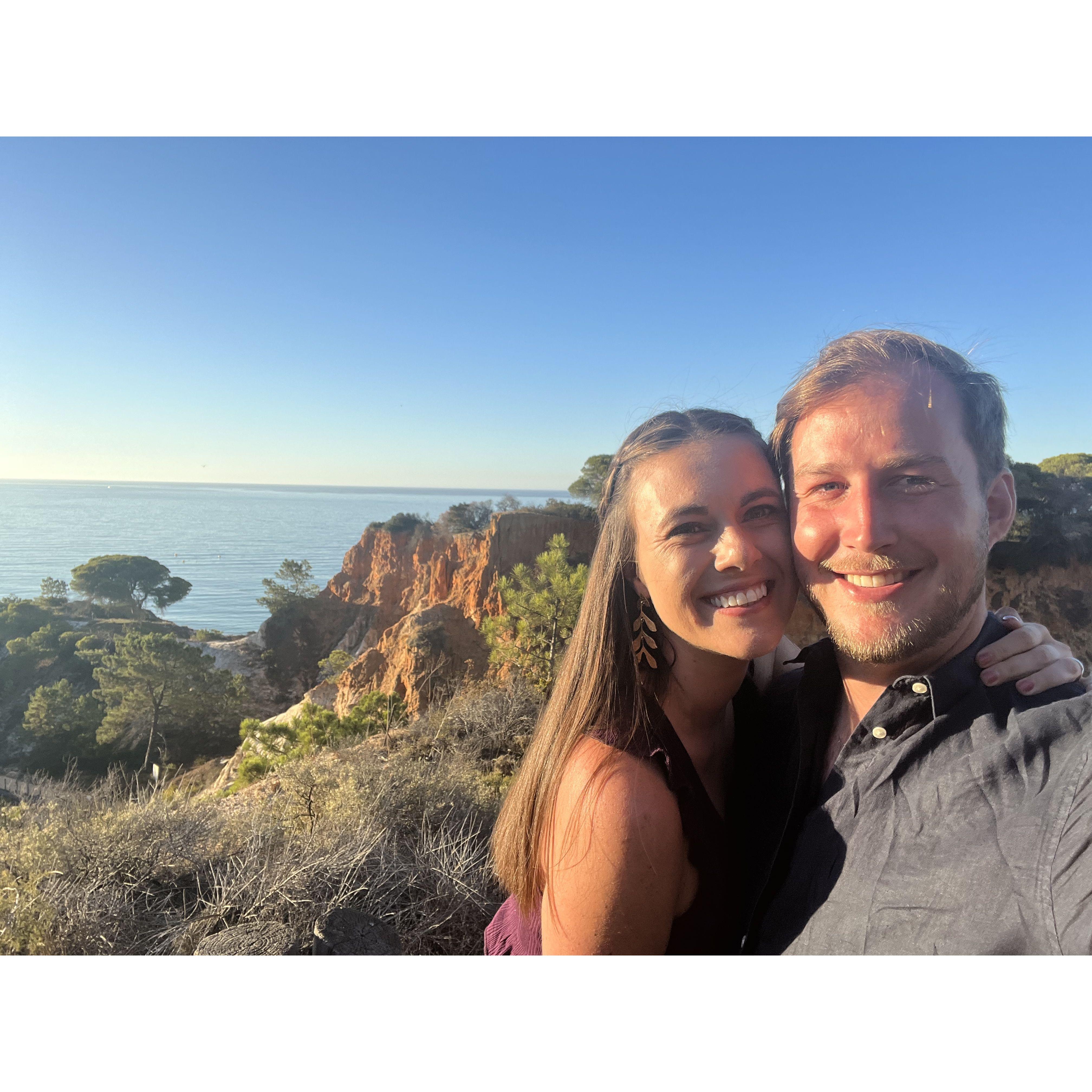 Celebrating our engagement in Algarve, Portugal!! <3