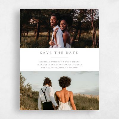 Green Typography Wedding Save the Date - Brantley Portrait