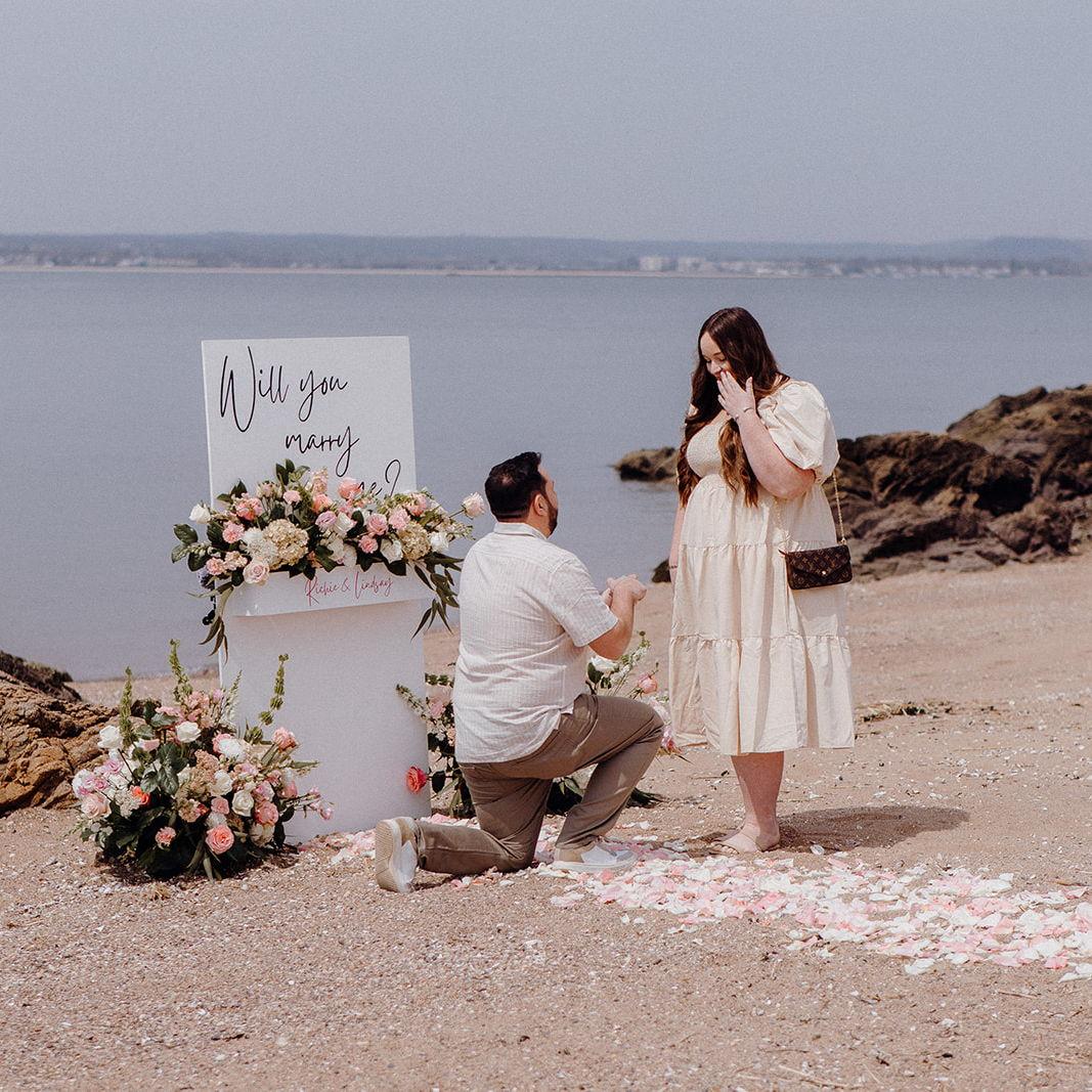 The beautiful proposal Richie planned for Lindsay on April 19th, 2025 at Lighthouse Point Park