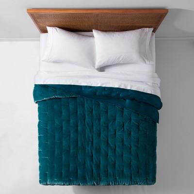 Teal Velvet Tufted Stitch Quilt (Full/Queen)- Opalhouse™