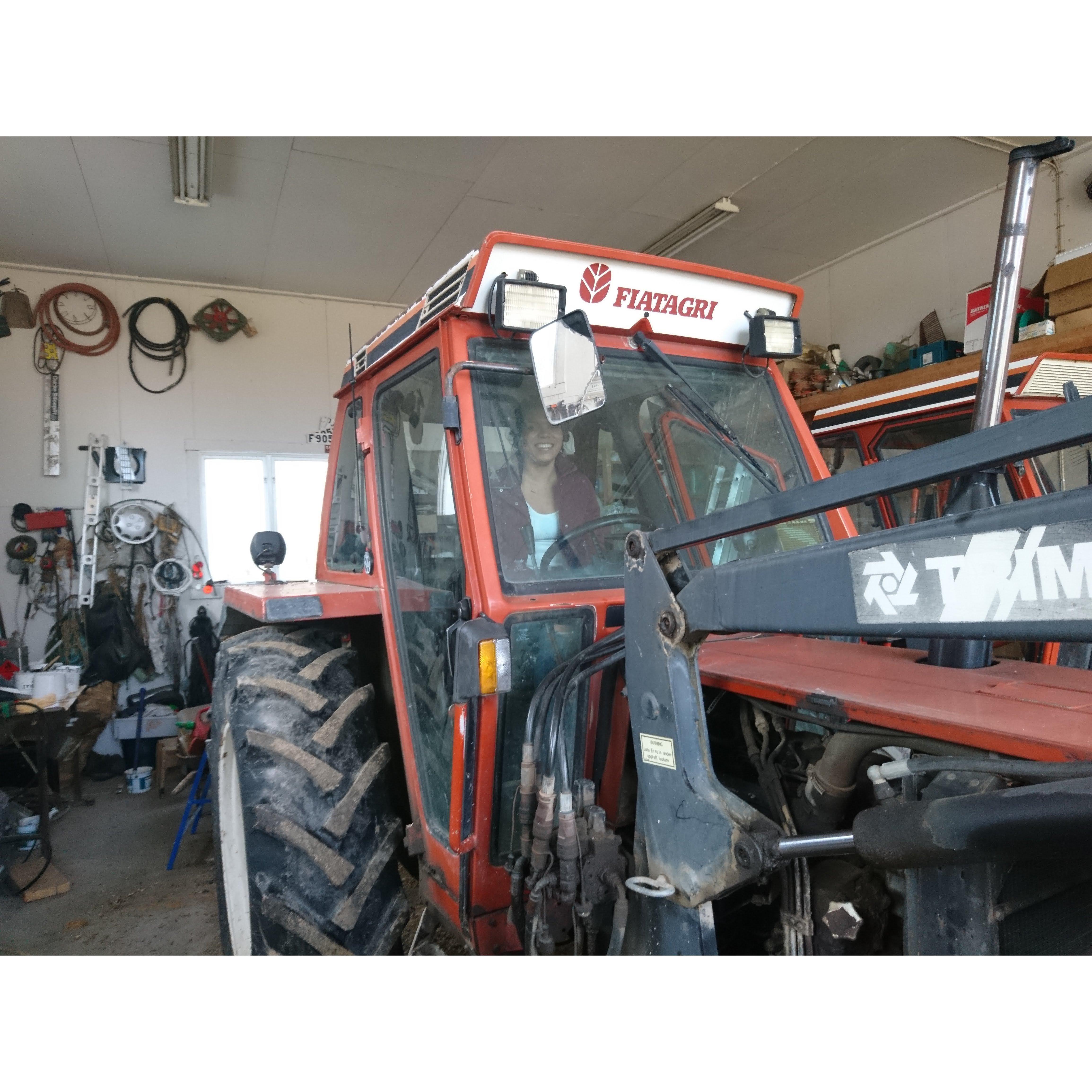 Spring 2018. Johan's uncle, Anders, teaches Jess how to drive a tractor.