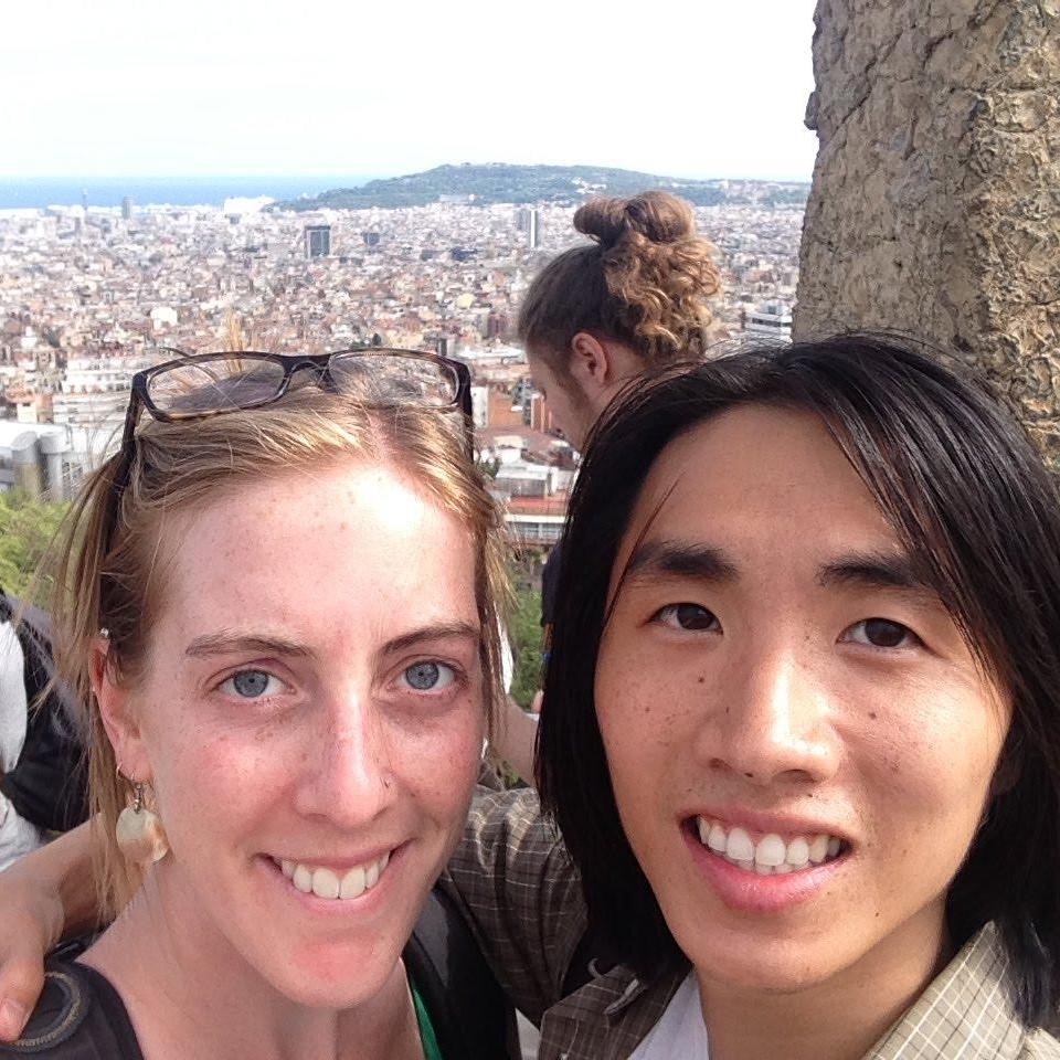 Traveling in Barcelona.