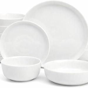 Gibson Home Oslo Dinnerware Set 16-Piece, White Oslo