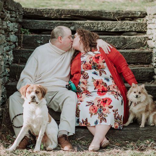 Heather and Andy with their dogs Rudy and JJ