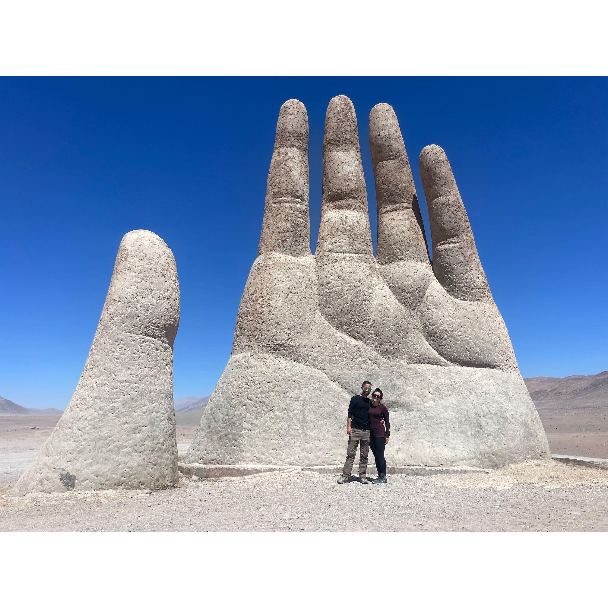 Exploring the length of Chile to see sites like el mano del desierto/the hand of the desert in the Atacama Desert (Oct. 2023)