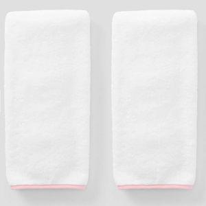 Signature Hand Towel - Pink Piping