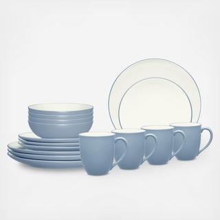 Colorwave Coupe 16-Piece Dinnerware Set, Service for 4