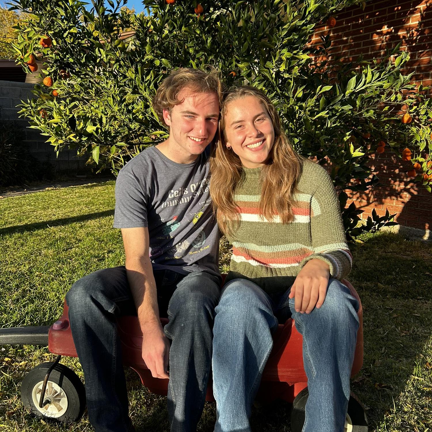Taken by Esther's mom before the Thanksgiving feast. Our first staged photo shoot!