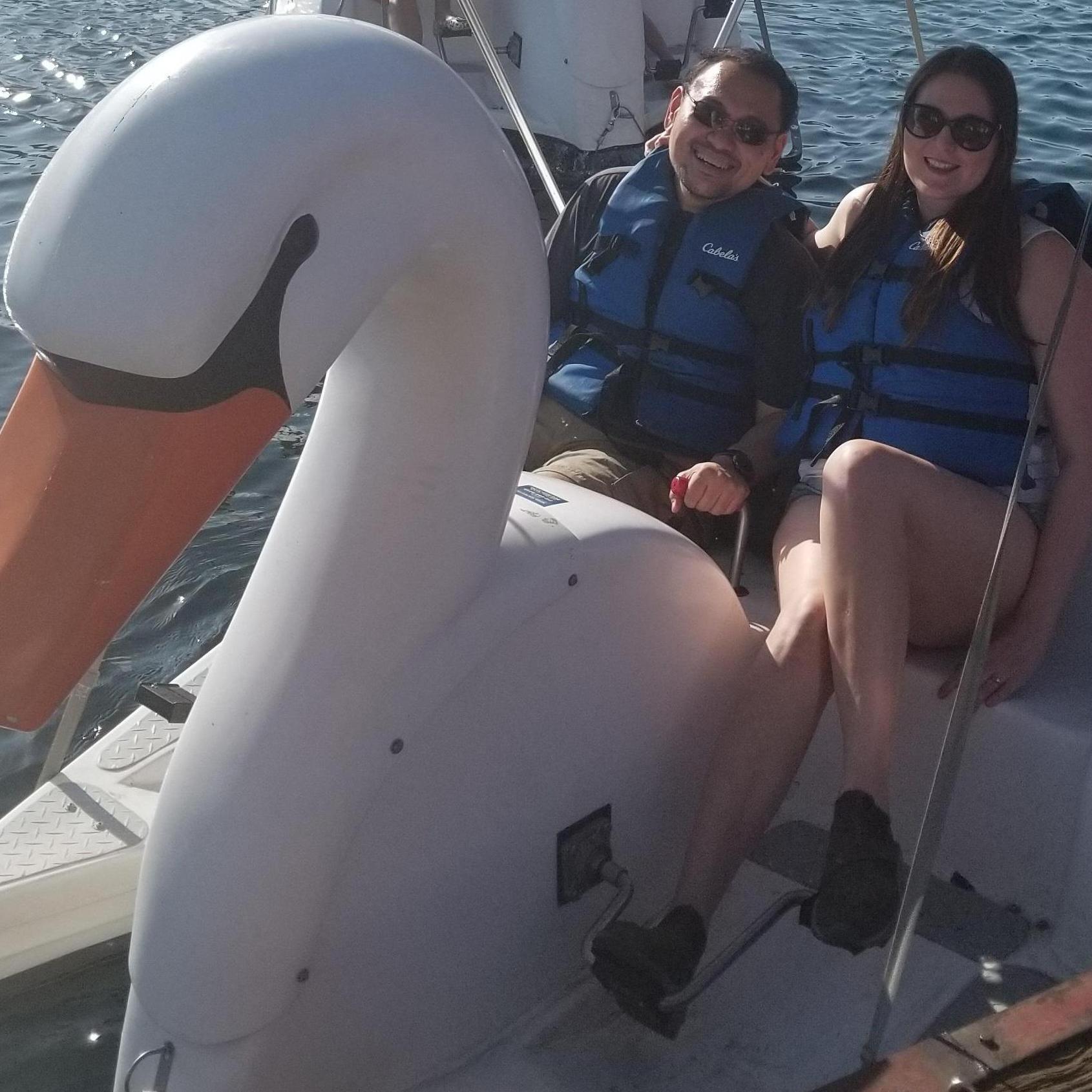 Swanning! At Echo Park Lake.
