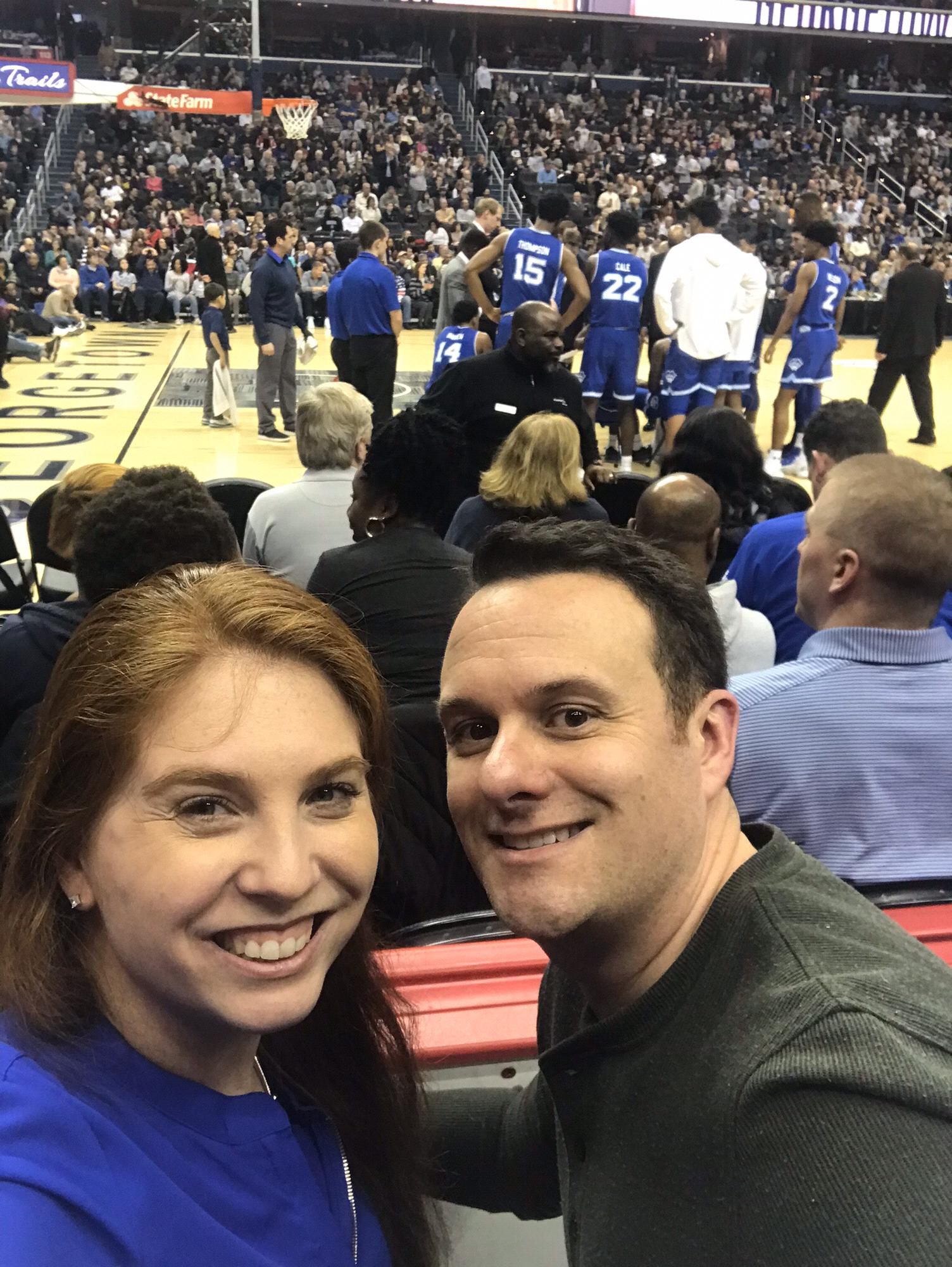March 2019 - all smiles even though Seton Hall lost to Georgetown in double overtime