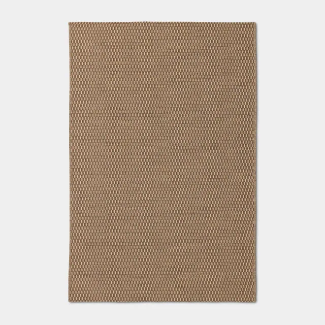 4'x6' Micro Dash Rectangular Woven Outdoor Area Rug Tan - Room Essentials™