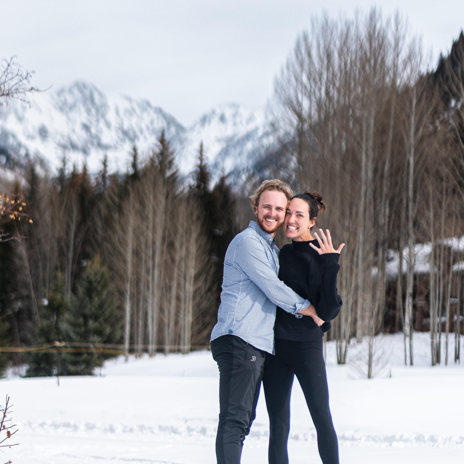 Our engagement post nordic skiing!