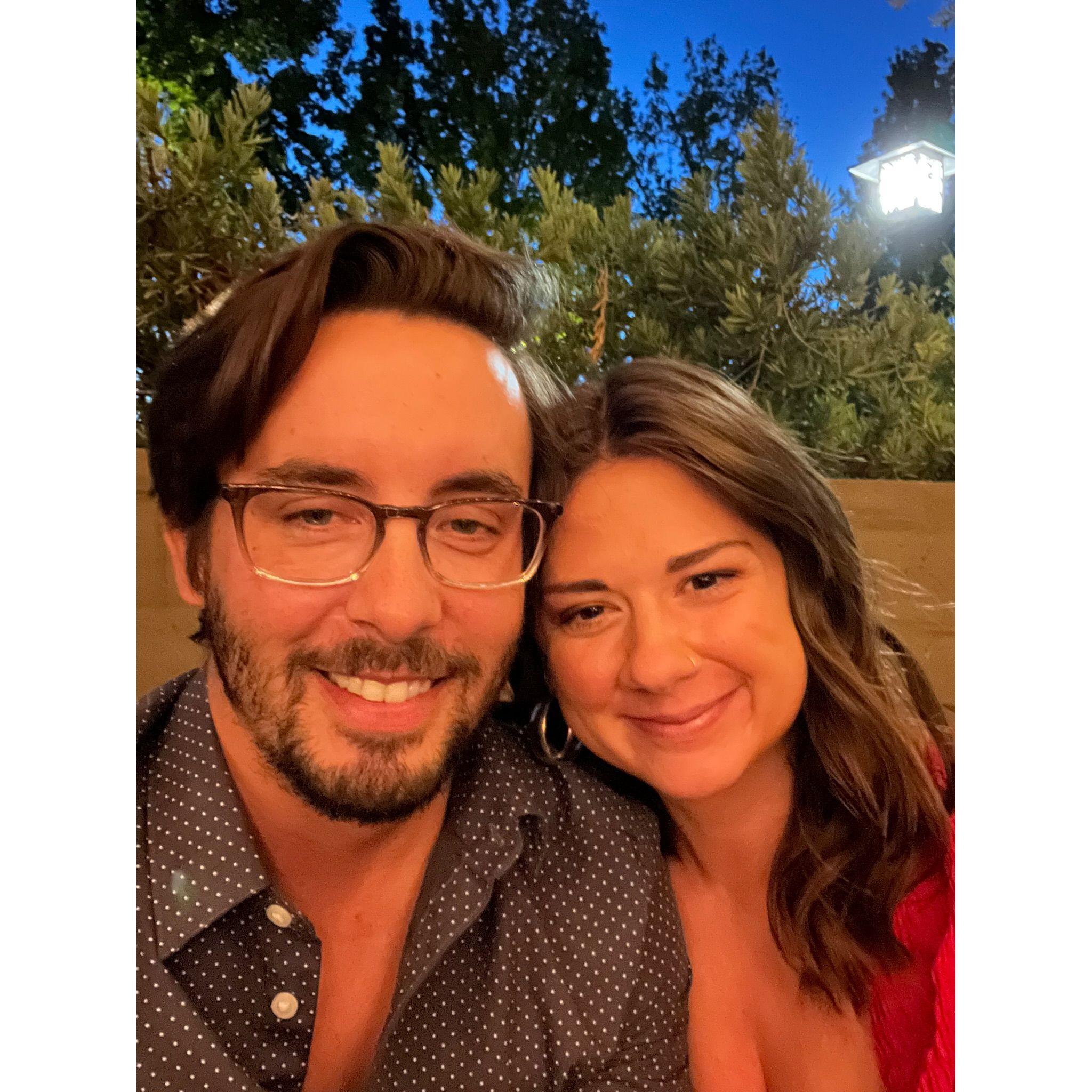 Our first dinner out together!