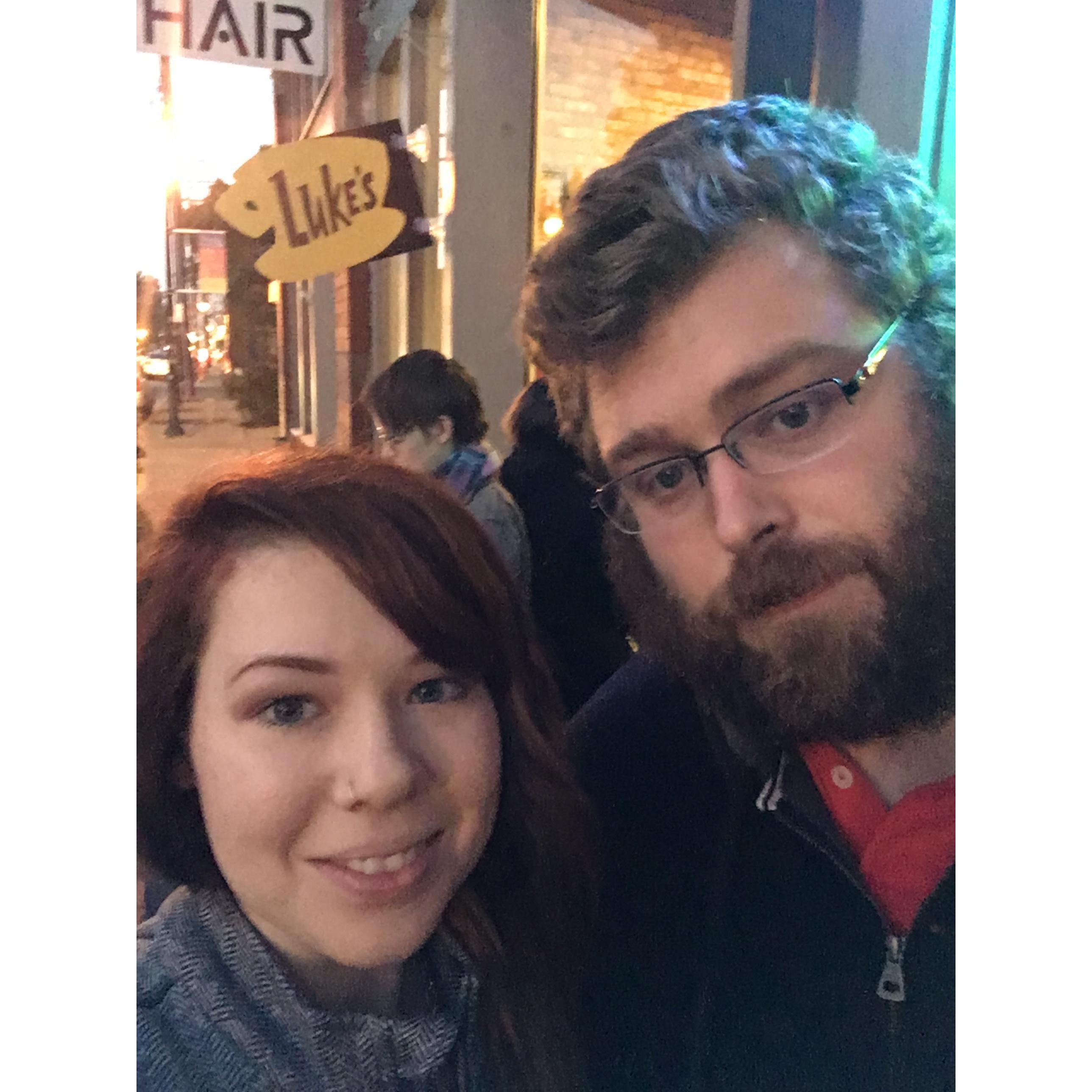 WE WENT TO LUKE'S! ...Alex hated me for making him wake up at 5am, but any Gilmore Girls fan knows how important this is.
