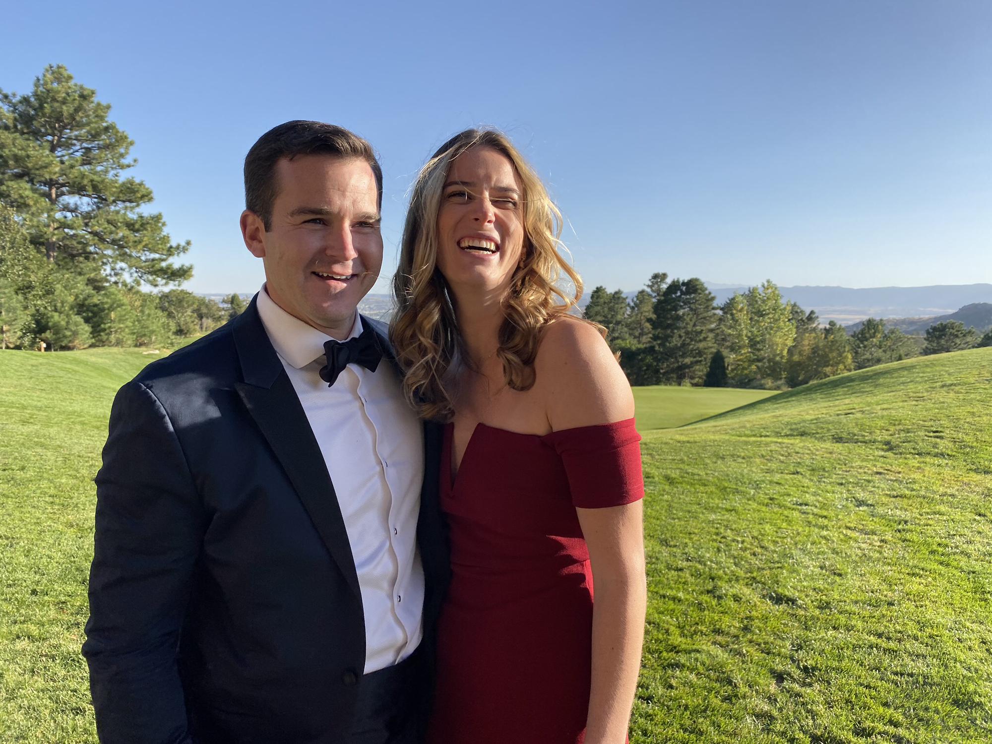 All squints and smiles celebrating Cam & Maddy in Colorado in 2019.