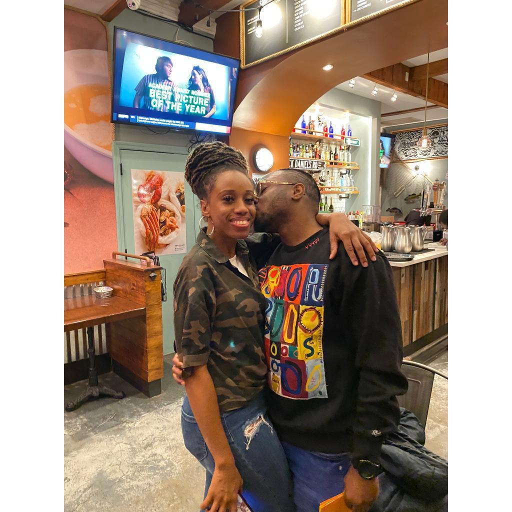 The "playful" us. Surprise dinner for him. So he said he knew. Whatever!