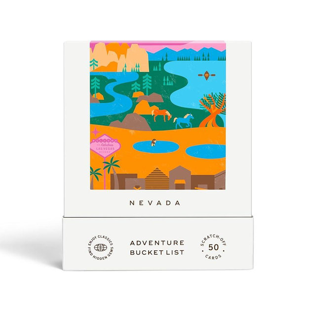 Reach International Outfitters Nevada Adventure Bucket List - 50 Scratch-Off Cards for Outdoor Activities, Tourist Attractions, and Road Trips Guide for Exploring Nevada