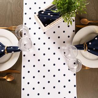 5-Piece Reversible Polka Dot Table Linen Set