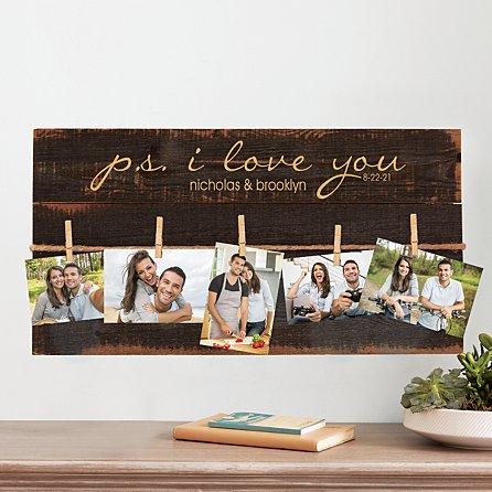 PS I Love You Rustic Wood Pallet Wall Art
