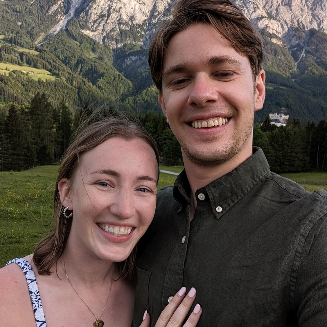 Just engaged! Where the hills are alive with the sound of music!