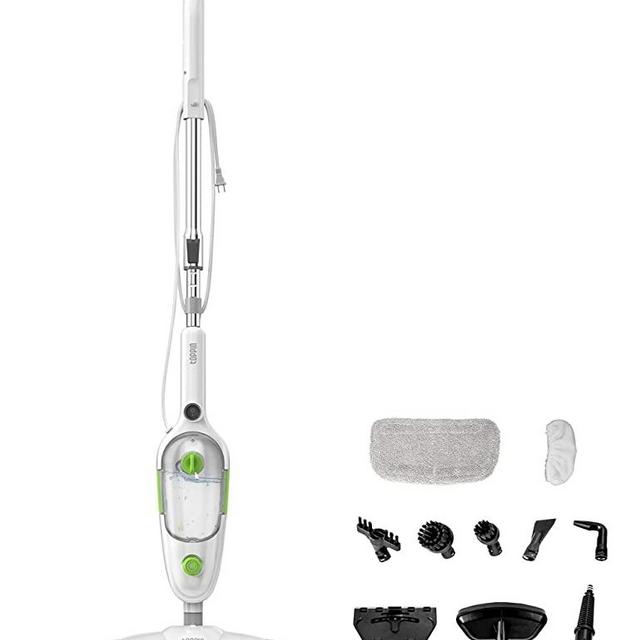 TOPPIN Steam Mop - 10 in 1 Detachable Handheld Steam Cleaner with 2 Pads, Adjustable Steam Level, 23ft Power Cord, and 450ml Water Tank for Hardwood Floor, Carpet, Tile, Laminate, Marble, etc