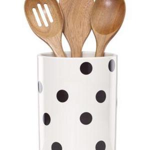 kate spade new york all in good taste Deco Dot Utensil Crock and Wooden Utensils