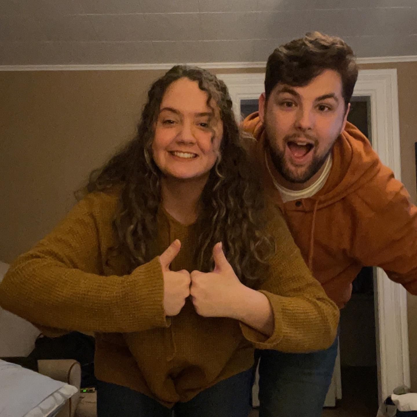 Our friend Anthony/Kyler's apartment, we spent a lot of time there in the early parts of our relationship as they were some of the mutual friends who introduced us