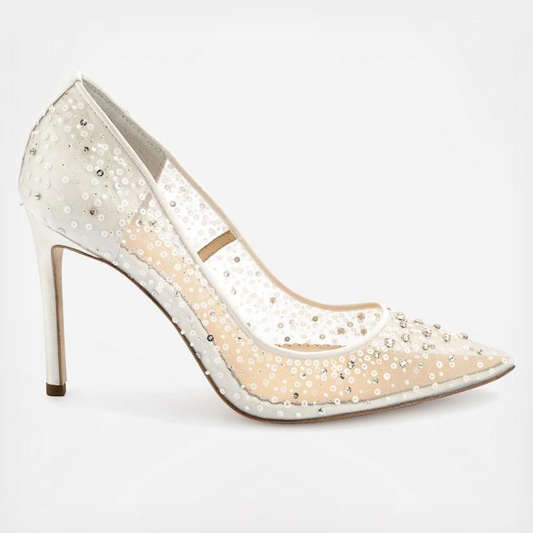 Bella Belle Shoes, Elsa Sequin Crystal Designer Wedding Shoes - Zola