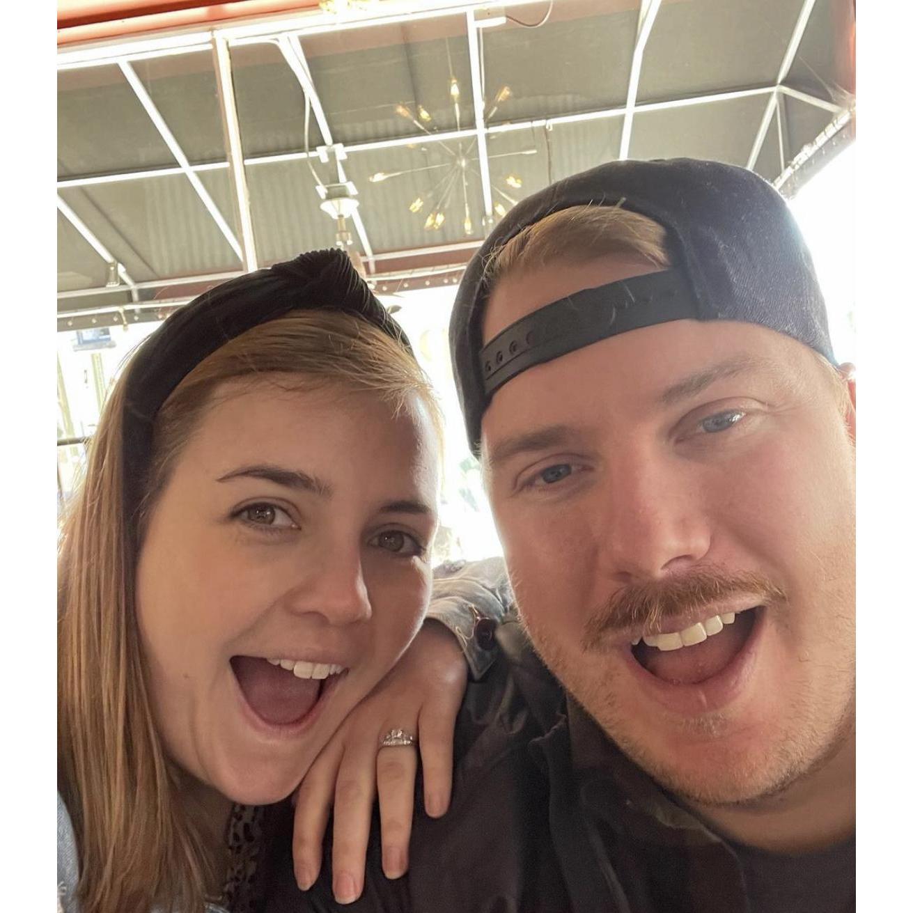 Celebrating our engagement in Charleston!