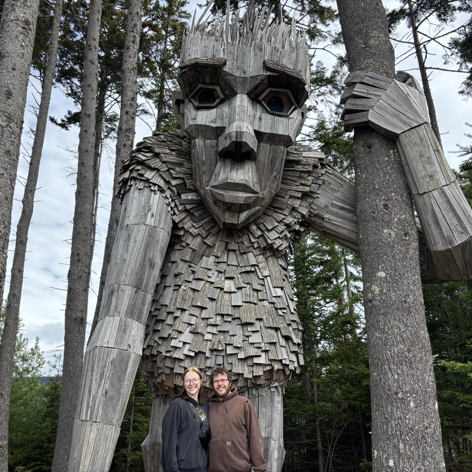 We wandered around the Coastal Maine Botanical Gardens on a rainy morning to find the wooden trolls.