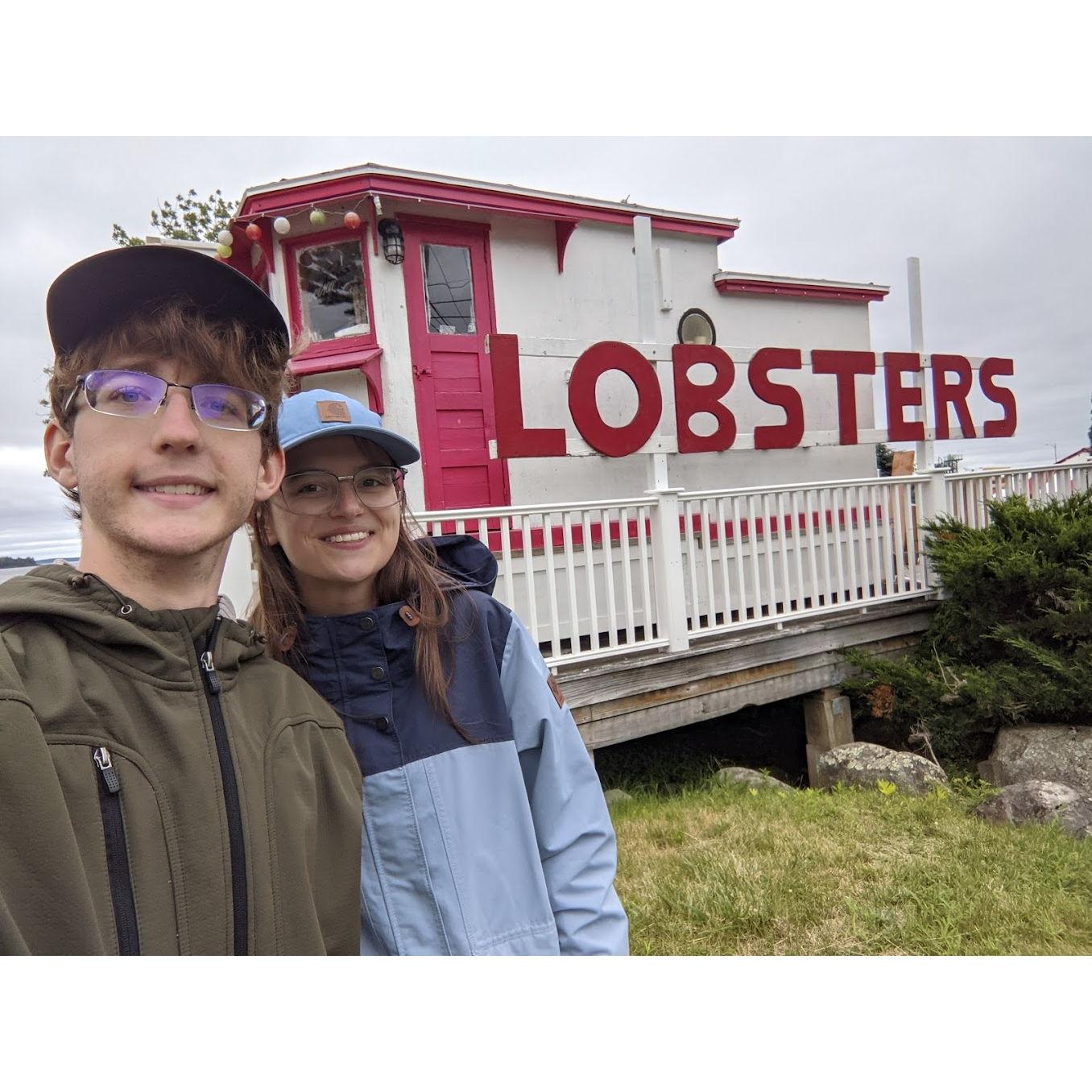 On our first road trip to Maine! Max found his love of lobsters on this trip.
