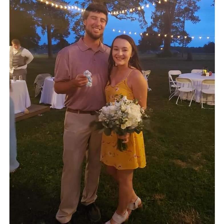 Jacob's cousin's wedding on June 6, 2020. The bouquet and garter were right!