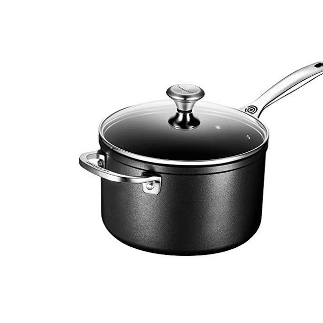 Le Creuset TNS1200-20 Toughened NonStick Saucepan with Lid, 4-Quart