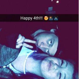 This is one of my favorite photos us together. It was the 4th of july and we were watching fireworks together in lakeside Montana :)