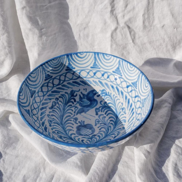 Casa Celeste Large bowl with Hand-Painted Designs