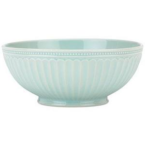 French Perle Groove Collection Ice Blue Serving Bowl