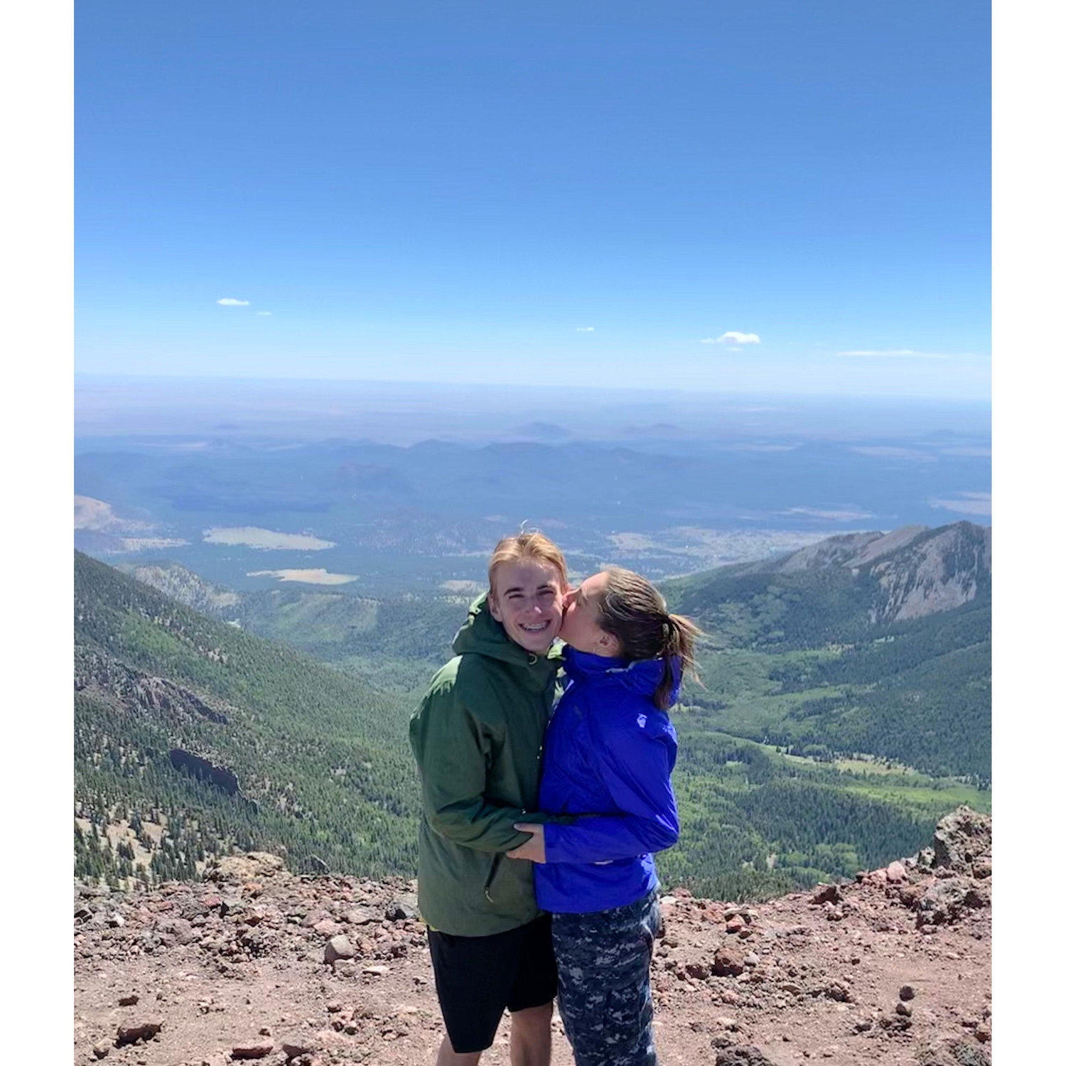 Climbing Humphrey's Peak together in Flagstaff, AZ.