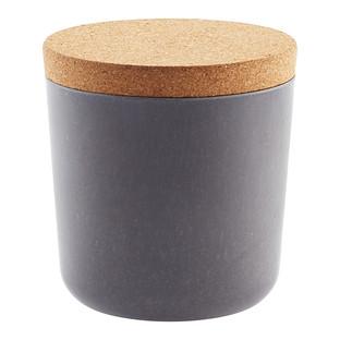 Small Grey Bamboo Jar with Cork Lid