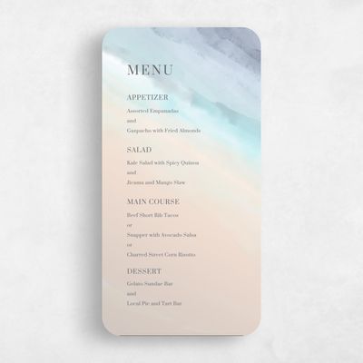 Purple Rounded Wedding Menu - Chelan