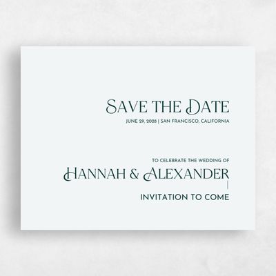 Mist, Blue Wedding Save the Date - Ginami Landscape