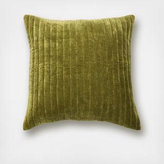 Square Quilted Velvet Throw Pillow