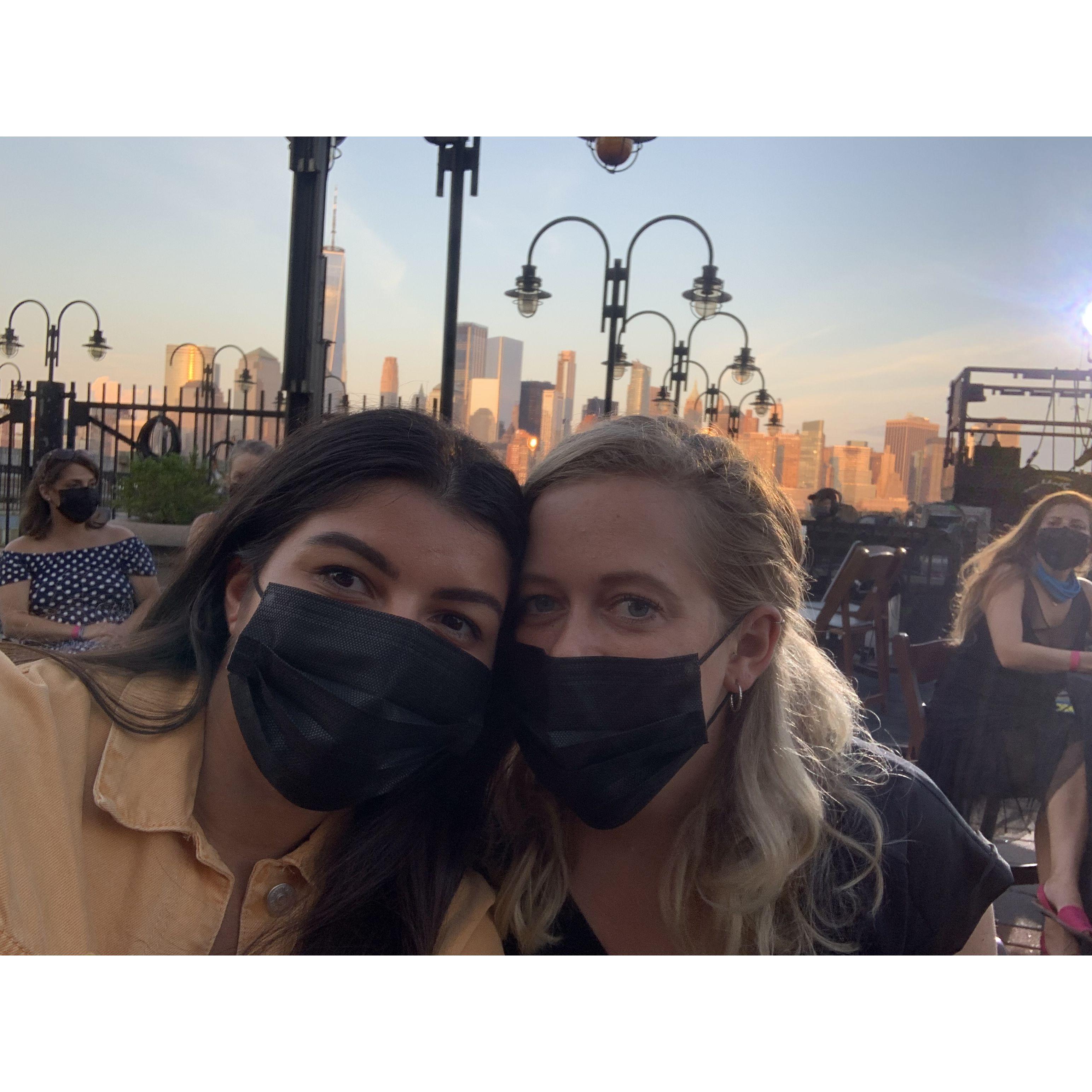 We spent many first date nights wearing a mask as we were definitely a pandemic couple.