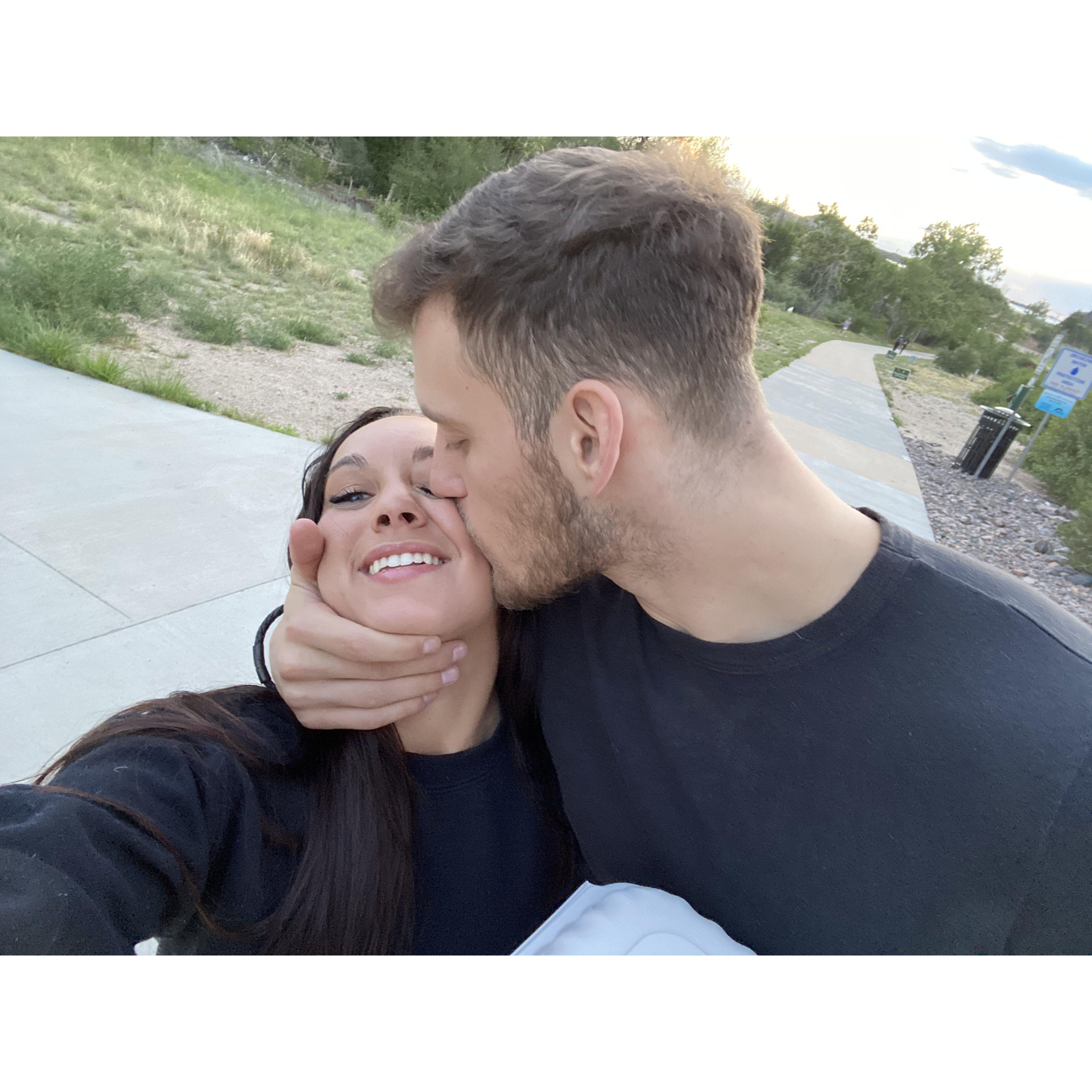 Timmy visiting Brittany in Colorado