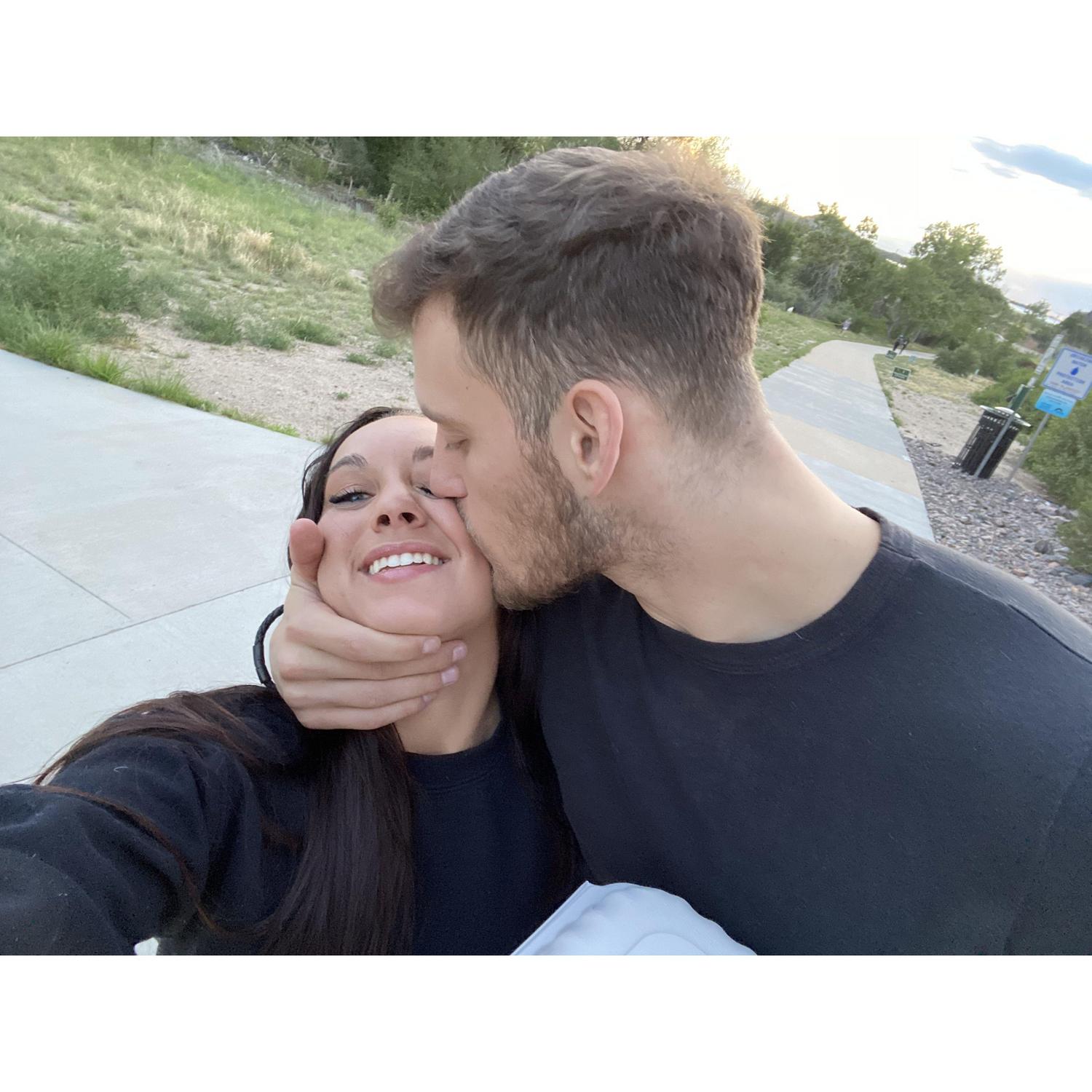 Timmy visiting Brittany in Colorado