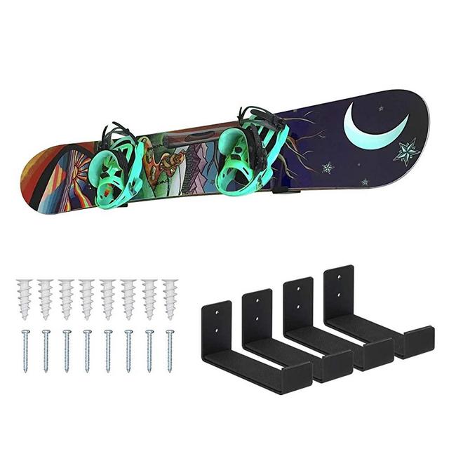 Mind and Action Solid Aluminum Snowboard Rack,Ski Wall Mount Display,Home and Garage Snowboard Storage