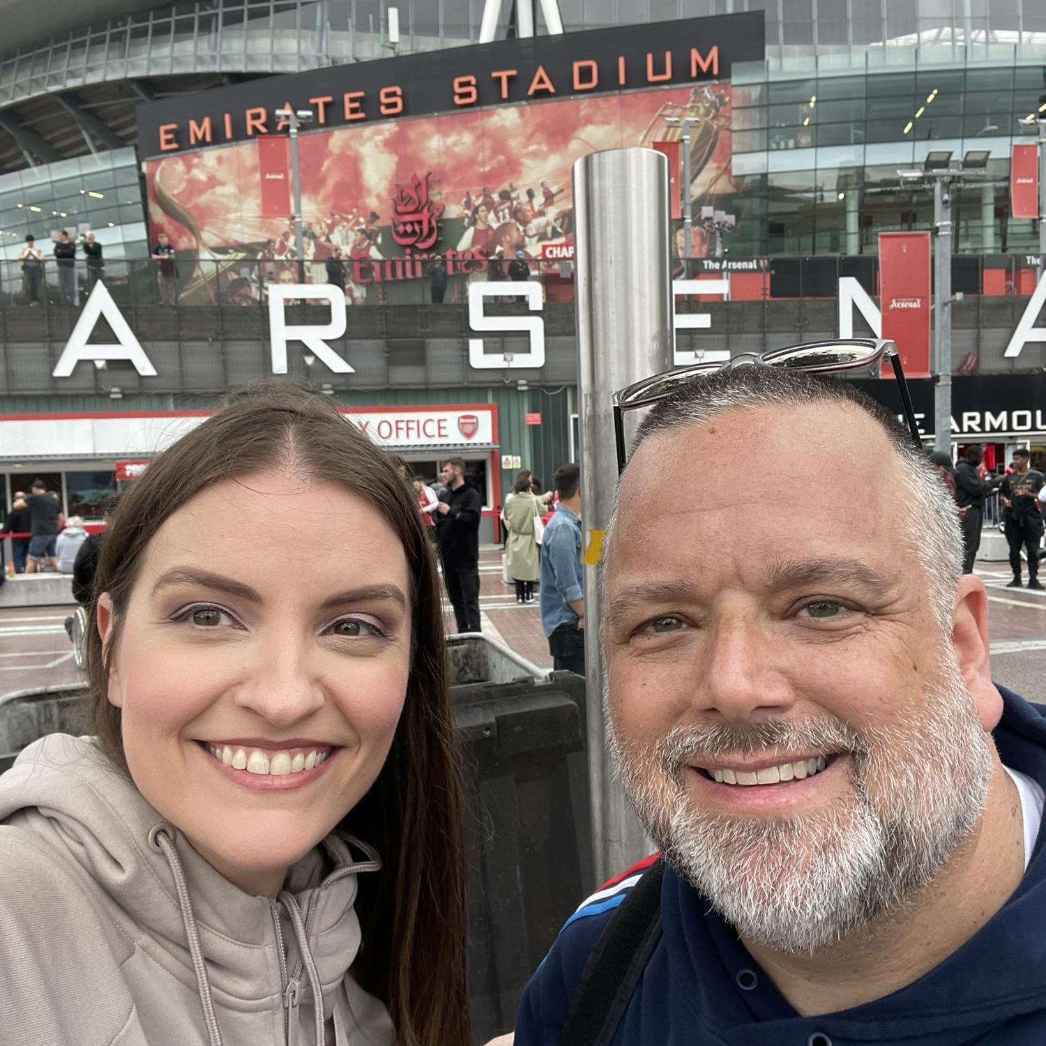 We may not have had game tickets, but you better believe we visited the Arsenal's Armory during our short visit to London!