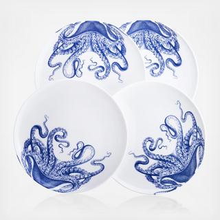 Blue Lucy Salad/Dessert Plate, Set of 4